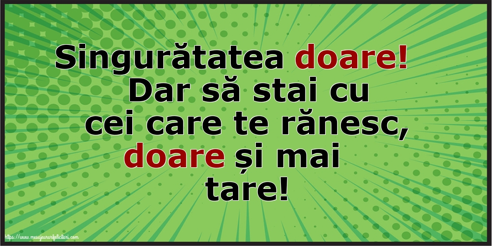 Familie Singuratatea doare