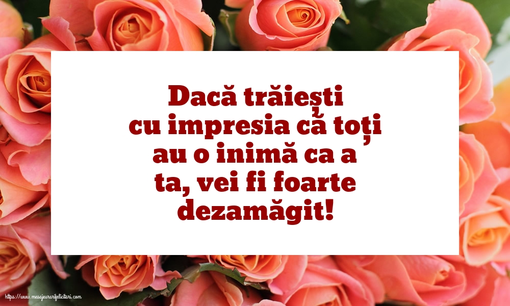 Familie Dacă trăiești cu impresia că toți au o inimă ca a ta, vei fi foarte dezamăgit!