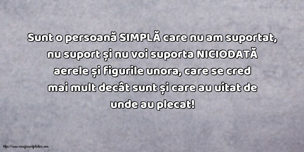 Familie Sunt o persoană SIMPLĂ