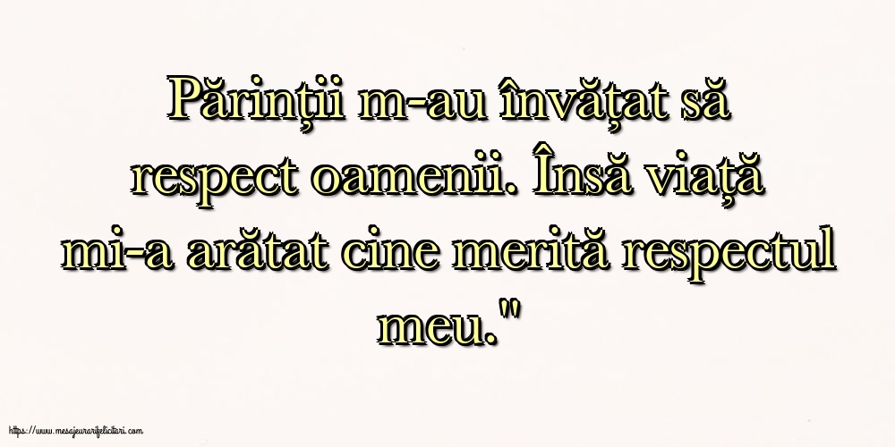 Familie Părinții m-au învățat să respect oamenii