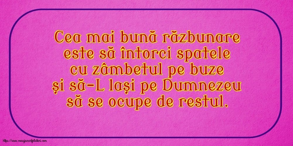 Familie Cea mai bună răzbunare este să întorci spatele