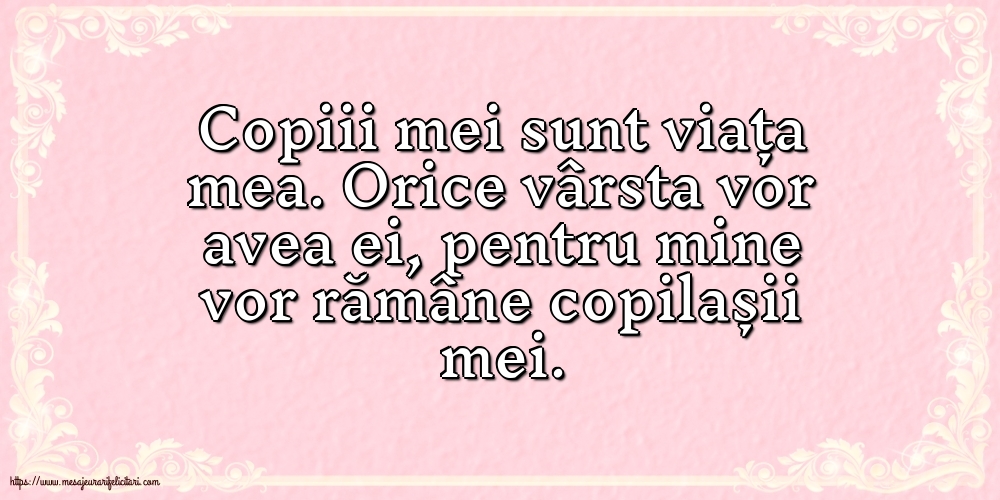 Familie Copiii mei sunt viața mea.