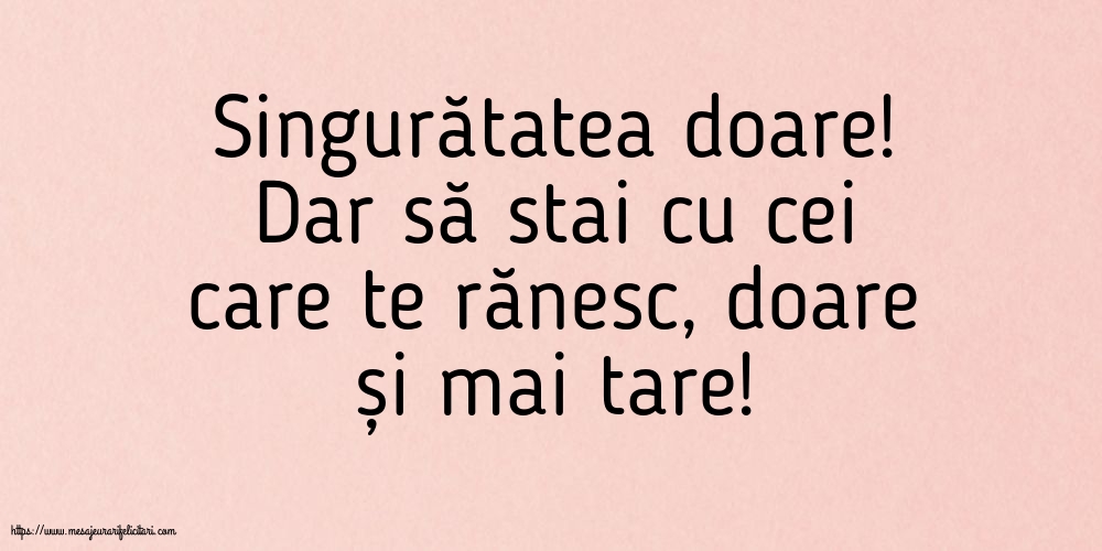 Familie Singuratatea doare