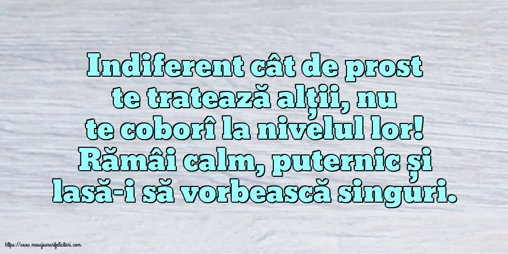 Familie Indiferent cât de prost te tratează alții