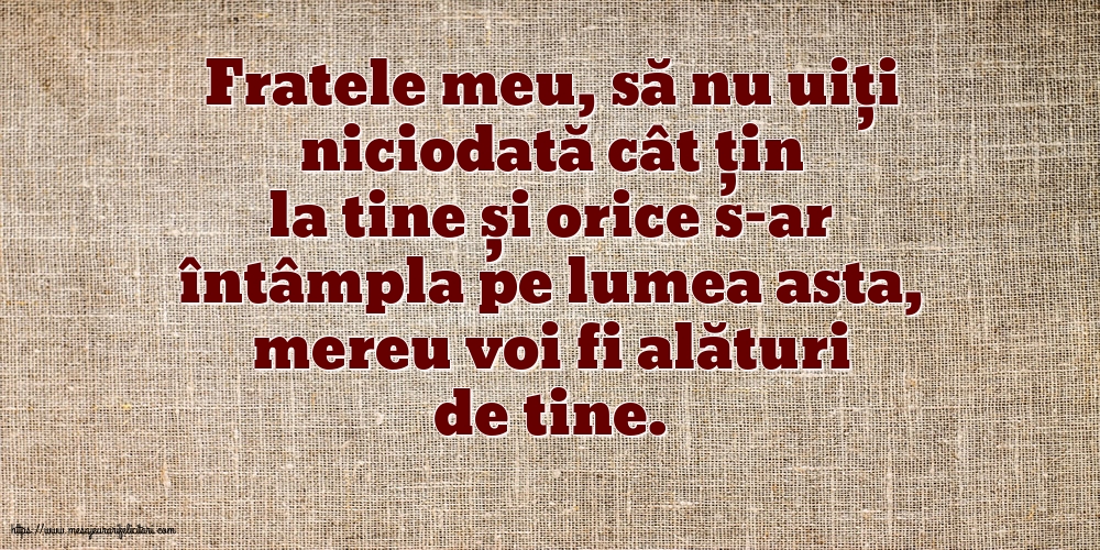 Familie Fratele meu, să nu uiți niciodată...