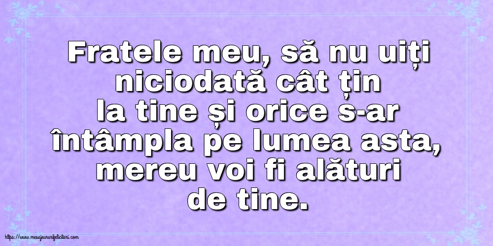 Familie Fratele meu, să nu uiți niciodată...