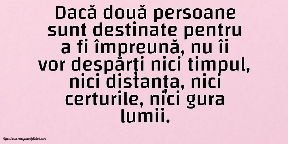 Familie Dacă două persoane sunt destinate pentru a fi împreună