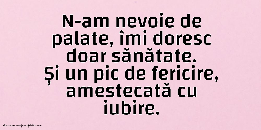 Familie N-am nevoie de palate