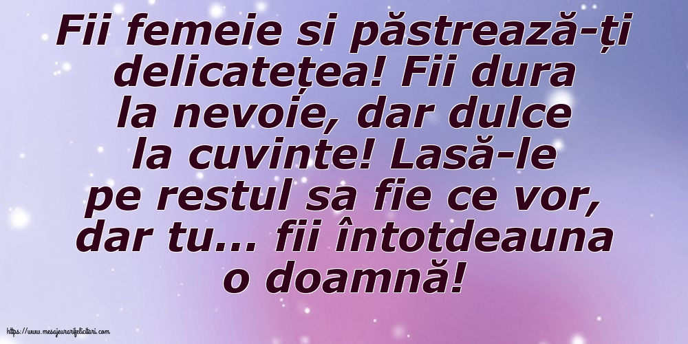 Familie Fii femeie si păstrează-ți delicatețea