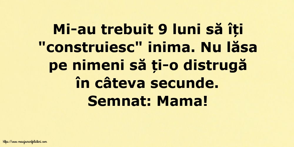 Familie Semnat: Mama! Mi-au trebuit 9 luni