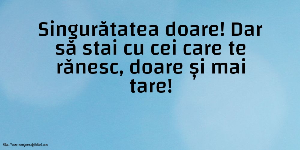 Familie Singuratatea doare