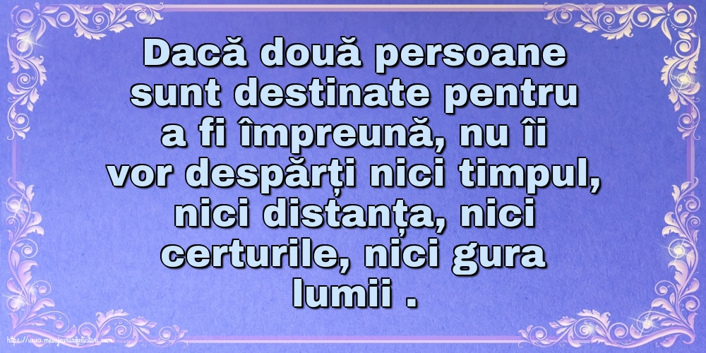 Familie Dacă două persoane sunt destinate