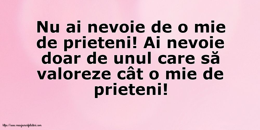 Familie Nu ai nevoie de o mie de prieteni!