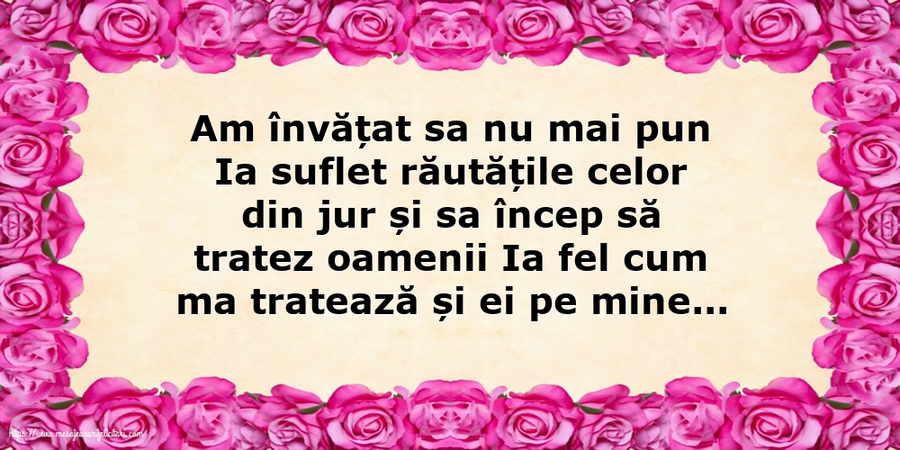 Familie Am învățat sa nu mai pun Ia suflet răutățile