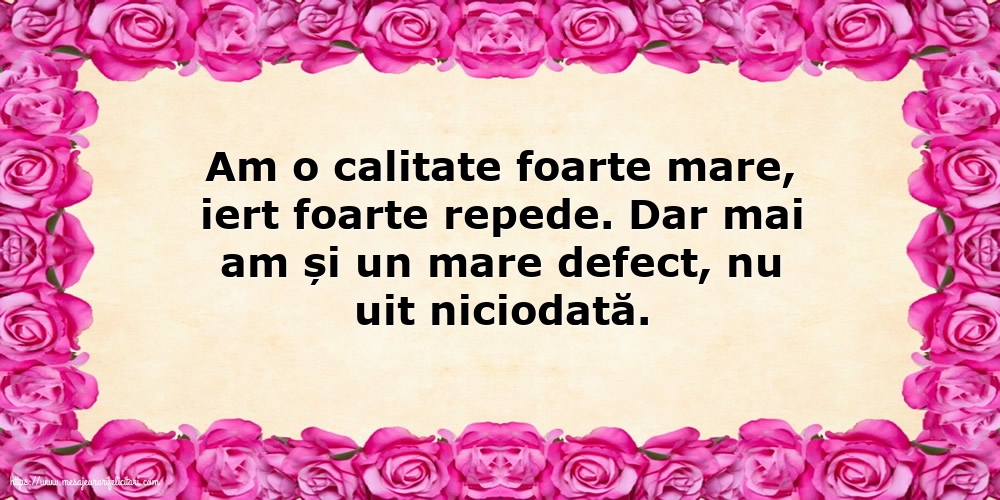 Familie Am o calitate foarte mare... Dar mai am și un mare defect