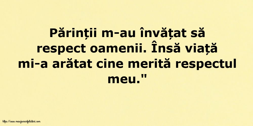 Familie Părinții m-au învățat să respect oamenii