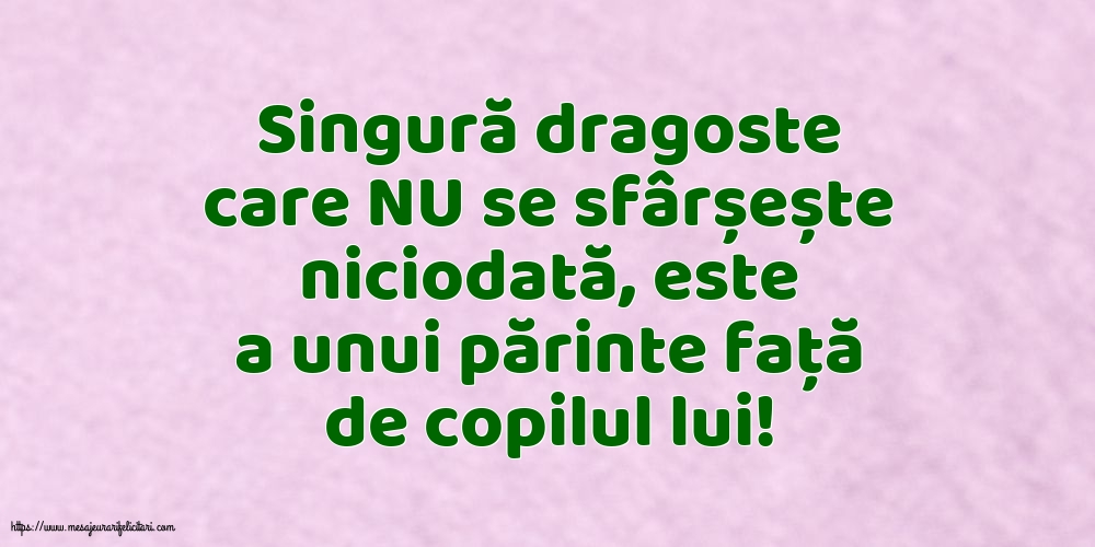 Familie Singură dragoste care NU se sfârșește niciodată