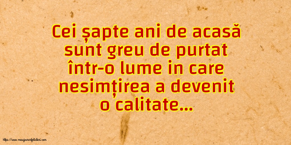 Familie Cei șapte ani de acasă