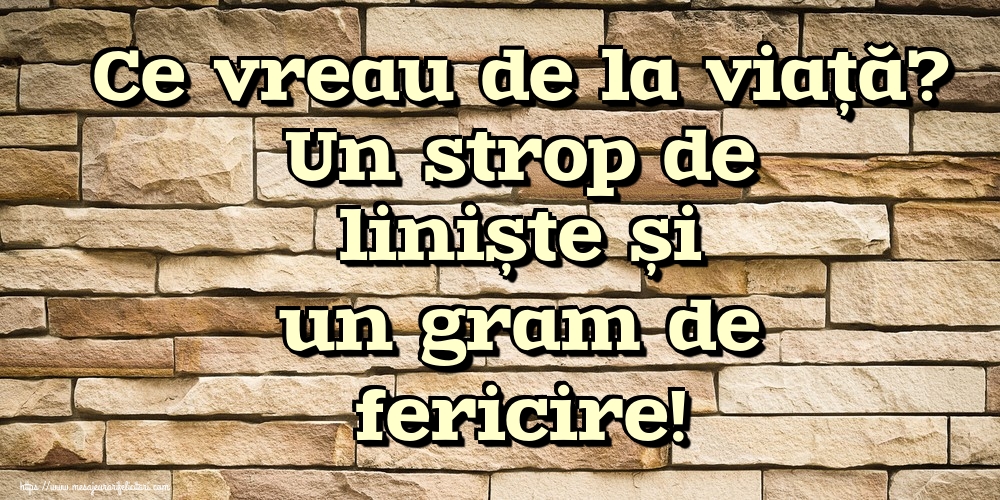 Imagini despre Familie - Ce vreau de la viață? Un strop de liniște și un gram de fericire! - mesajeurarifelicitari.com