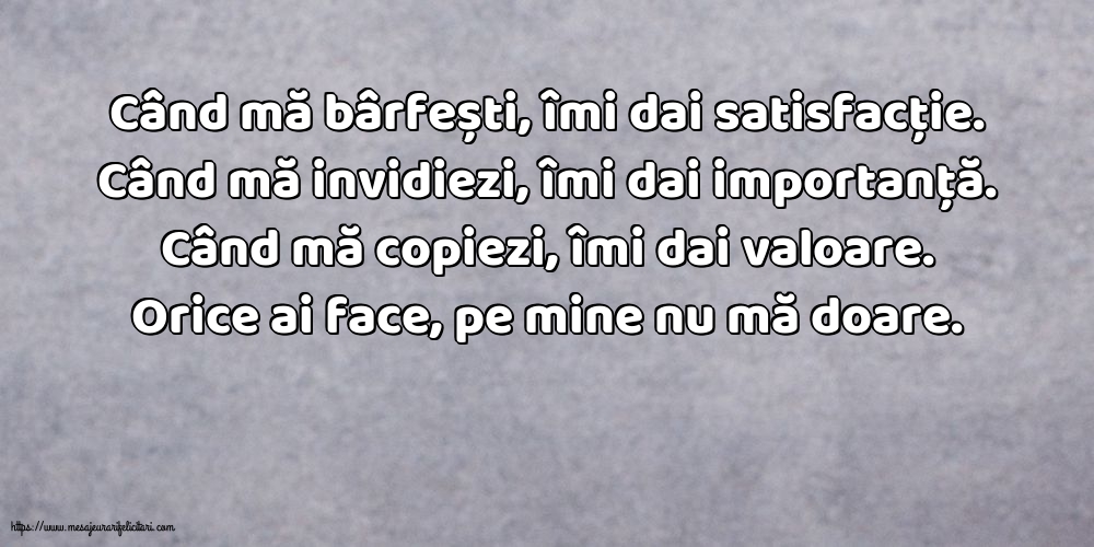 Familie Când mă bârfești, îmi dai satisfacție