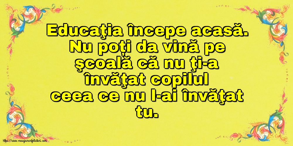 Familie Educaţia începe acasă