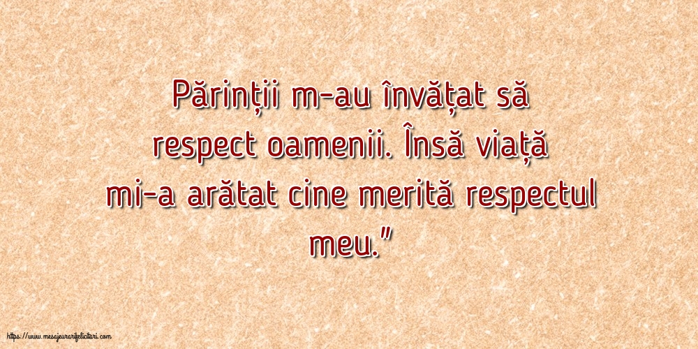 Familie Părinții m-au învățat să respect oamenii