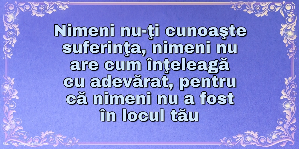 Familie Nimeni nu-ţi cunoaşte suferinţa