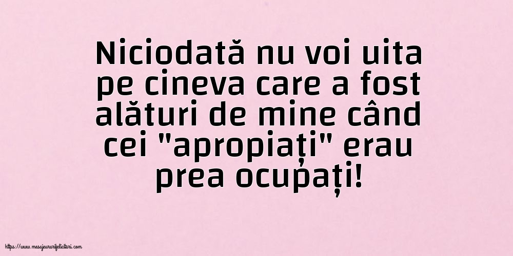 Familie Niciodată nu voi uita