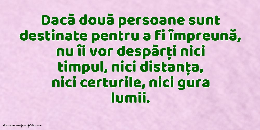 Familie Dacă două persoane sunt destinate pentru a fi împreună