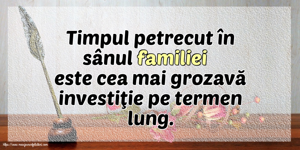 Familie Timpul petrecut în sânul familiei