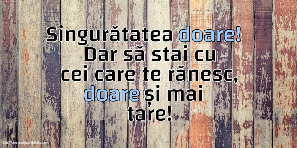 Familie Singuratatea doare