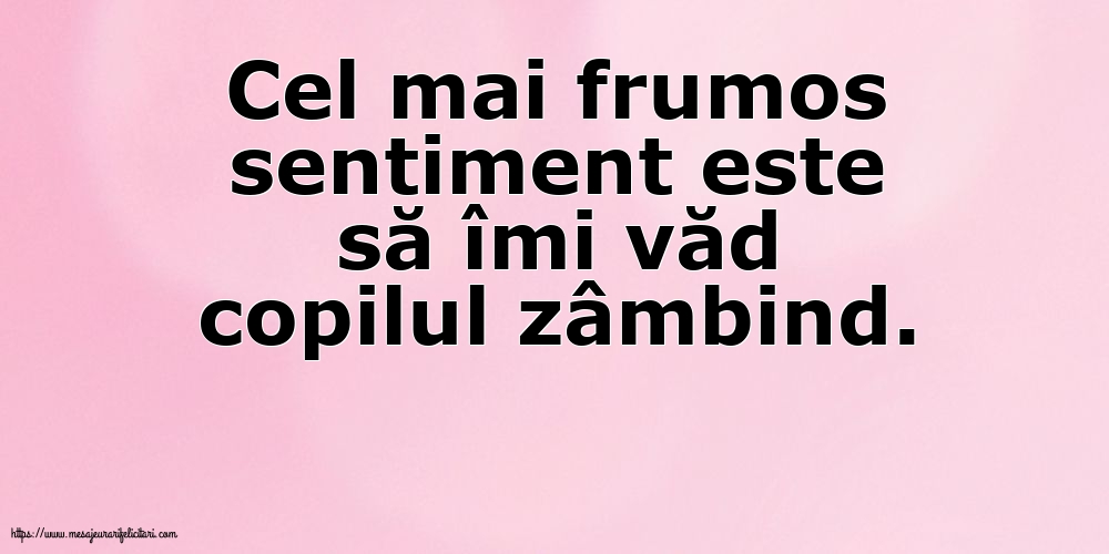 Familie Cel mai frumos sentiment este să îmi văd copilul zâmbind.