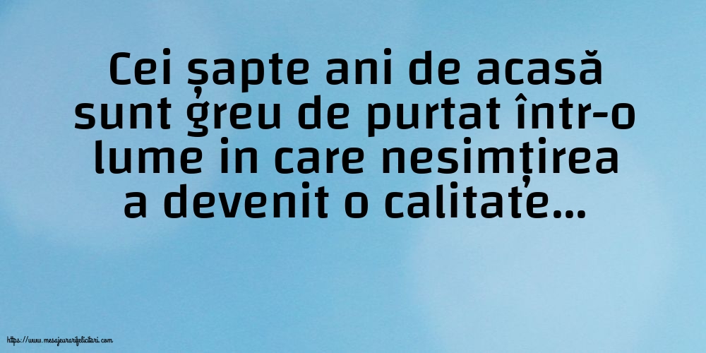 Familie Cei șapte ani de acasă