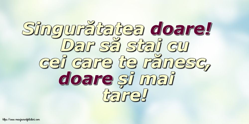 Familie Singuratatea doare