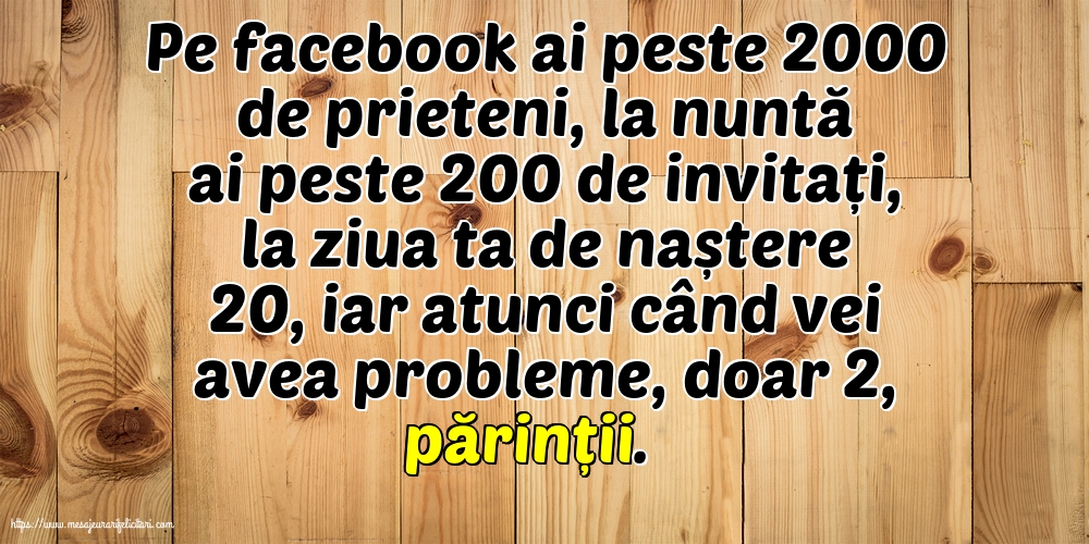 Familie Pe facebook ai peste 2000 de prieteni, la nuntă ai peste 200 de invitați...