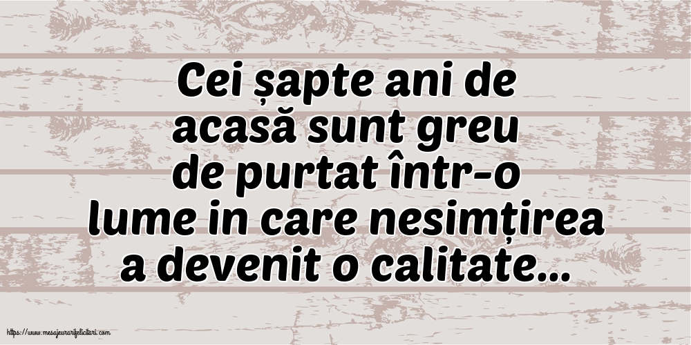 Familie Cei șapte ani de acasă