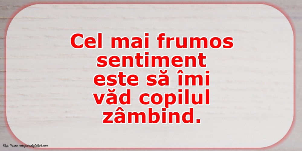 Familie Cel mai frumos sentiment este să îmi văd copilul zâmbind.
