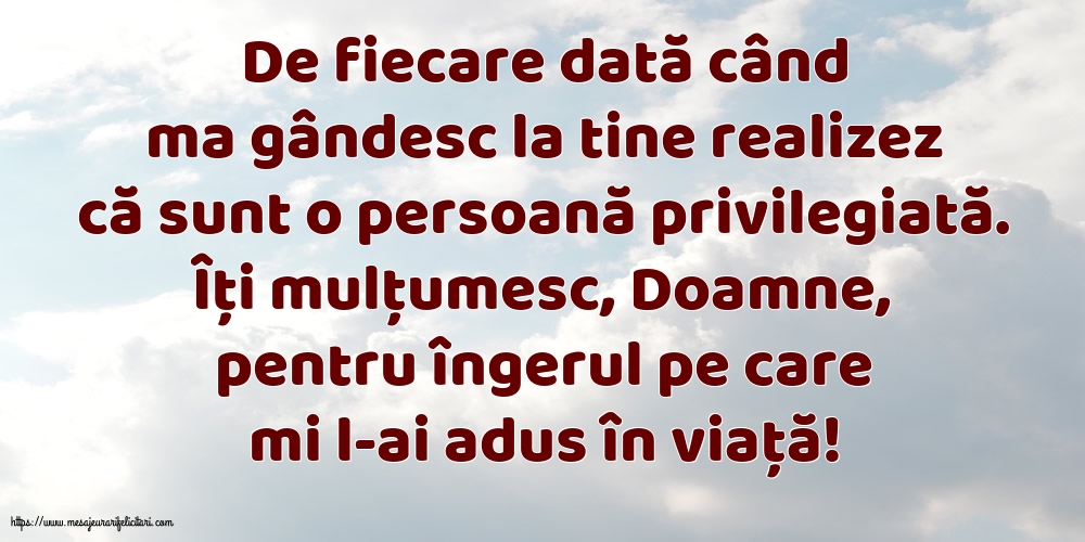 Familie Îți mulțumesc, Doamne, pentru îngerul pe care mi l-ai adus în viață!