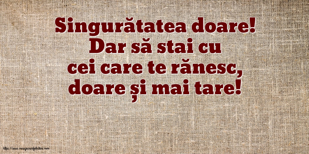 Familie Singuratatea doare