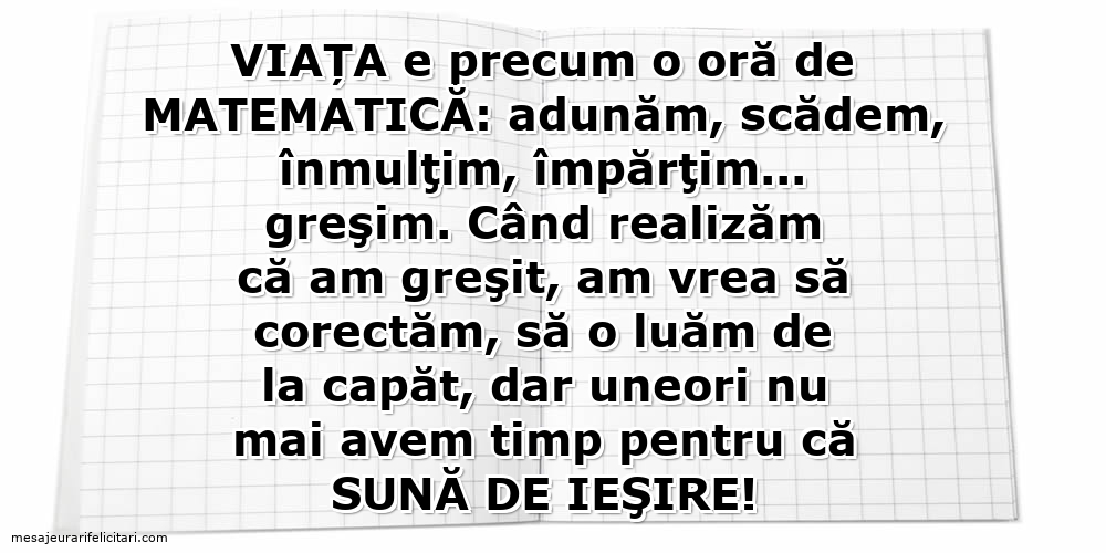 Imagini despre Familie - Viața e precum o oră de matematică - mesajeurarifelicitari.com