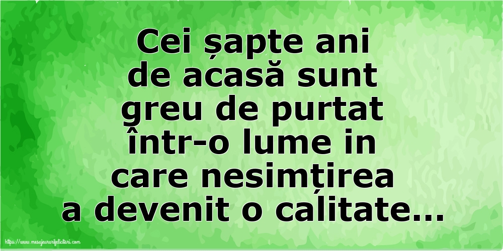 Familie Cei șapte ani de acasă