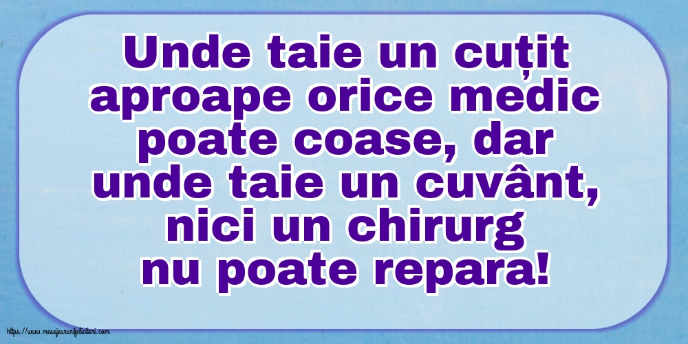 Familie Unde taie un cuțit aproape orice medic poate coase