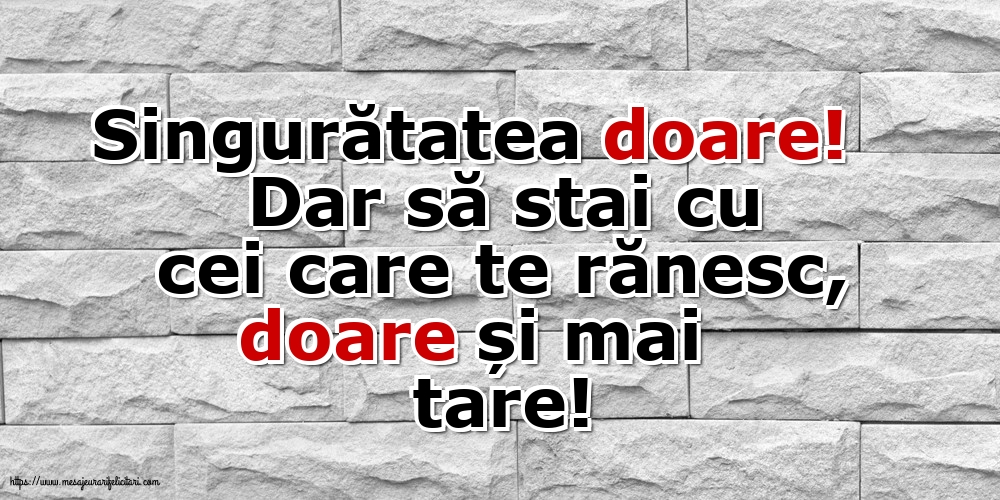 Familie Singuratatea doare