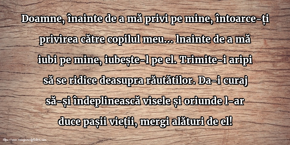 Familie Doamne, înainte de a mă privi pe mine