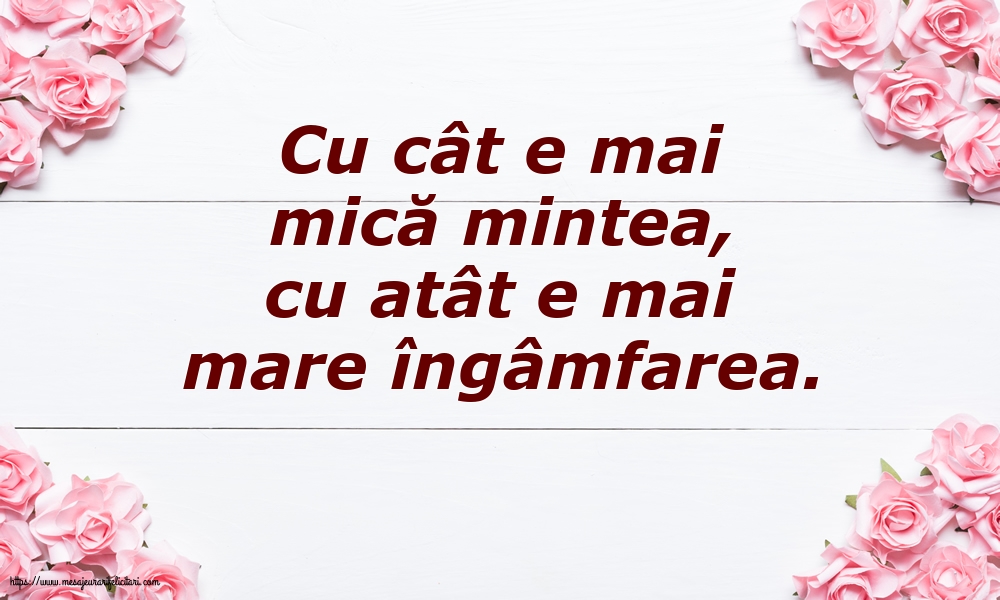 Familie Cu cât e mai mică mintea