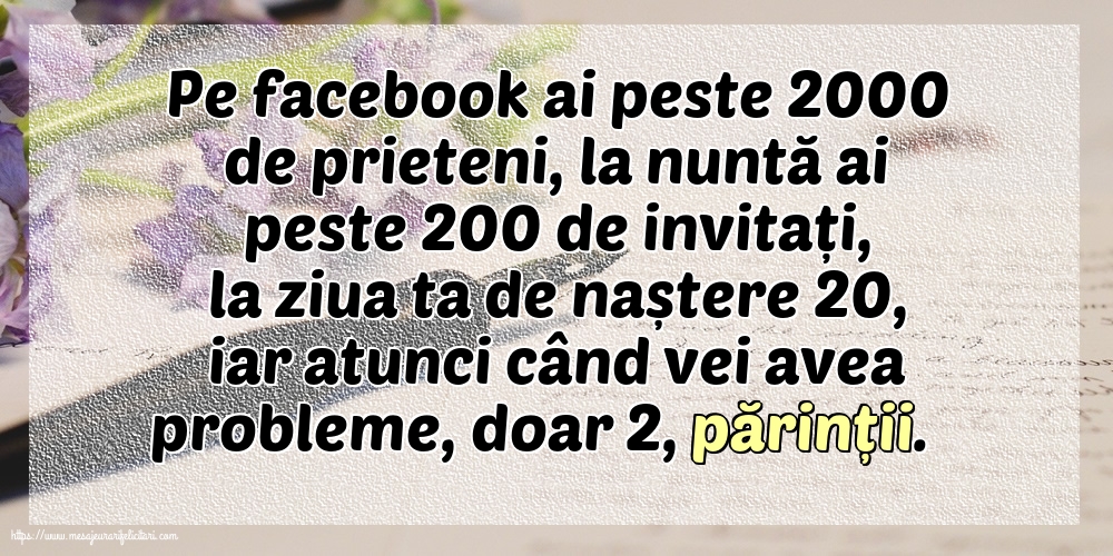 Familie Pe facebook ai peste 2000 de prieteni, la nuntă ai peste 200 de invitați...