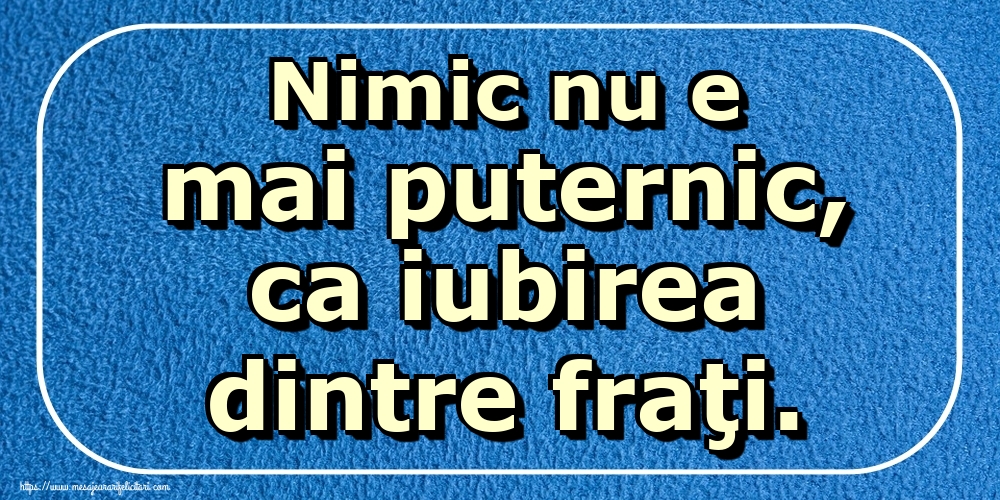Imagini despre Familie - Nimic nu e mai puternic, ca iubirea dintre fraţi. - mesajeurarifelicitari.com
