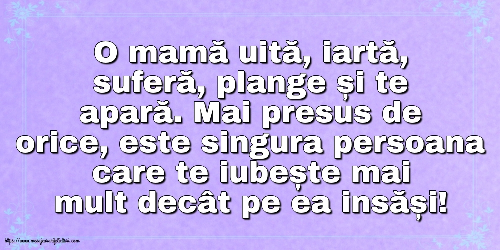 Familie O mamă uită