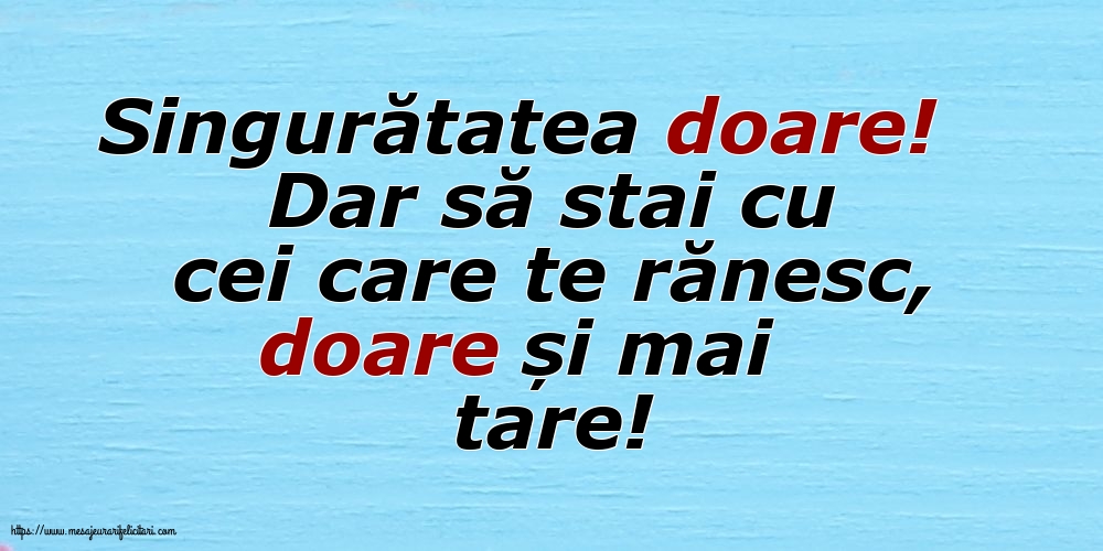 Familie Singuratatea doare