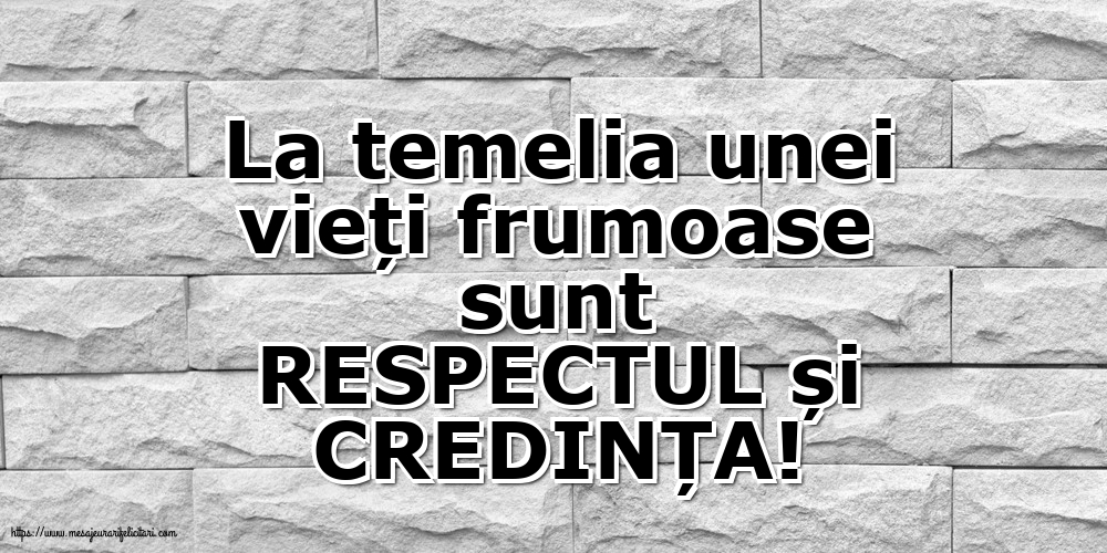 Familie RESPECTUL și CREDINȚA!